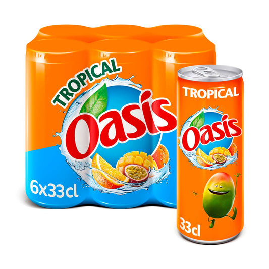 Pack de Canettes Oasis x6 - saveur Tropical