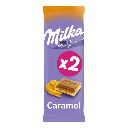 Tablettes de chocolat Milka x2 - Caramel
