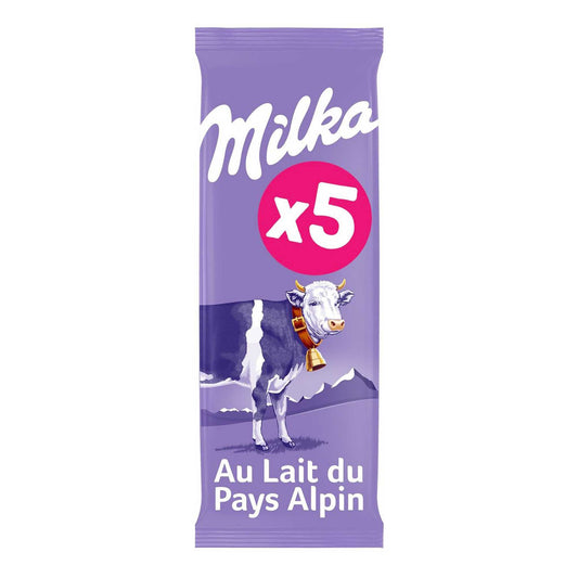 Tablettes de chocolat Milka x5